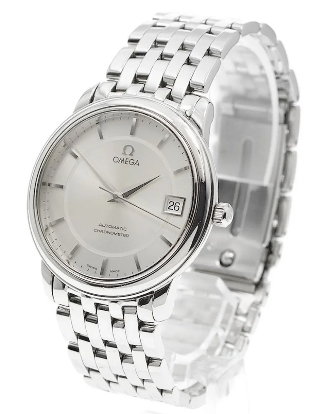 OMEGA De Ville Prestige 4500.31 Date Silver Dial Automatic Men's Watch_966141